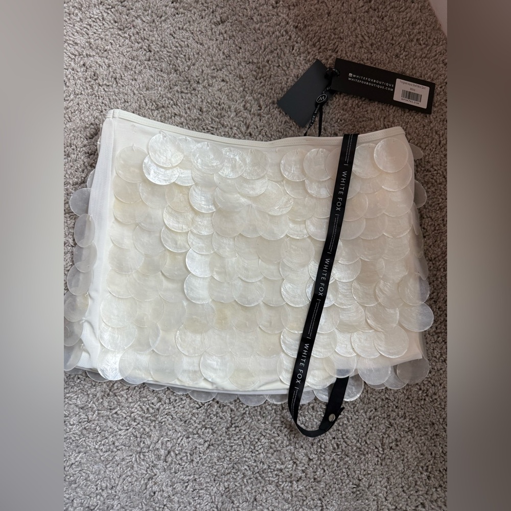 Forgiven Aura Shell Mini Skirt White